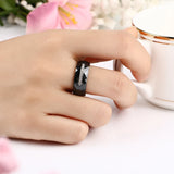 Zircon Wide Party Ceramic Rings for Women