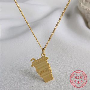 925 Silver Water Cap Pendant Necklace