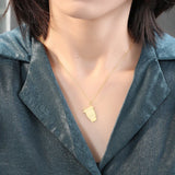 925 Silver Water Cap Pendant Necklace