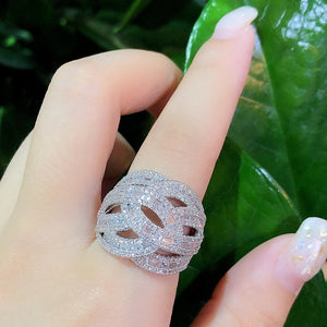 Crystal Zirconia Wedding Ring For Ladies