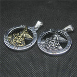 Golden Angel Protect US Pendant 316L Stainless Steel
