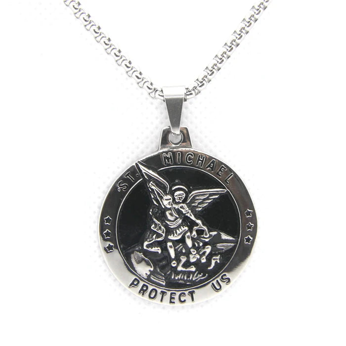 Golden Angel Protect US Pendant 316L Stainless Steel