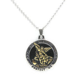 Golden Angel Protect US Pendant 316L Stainless Steel