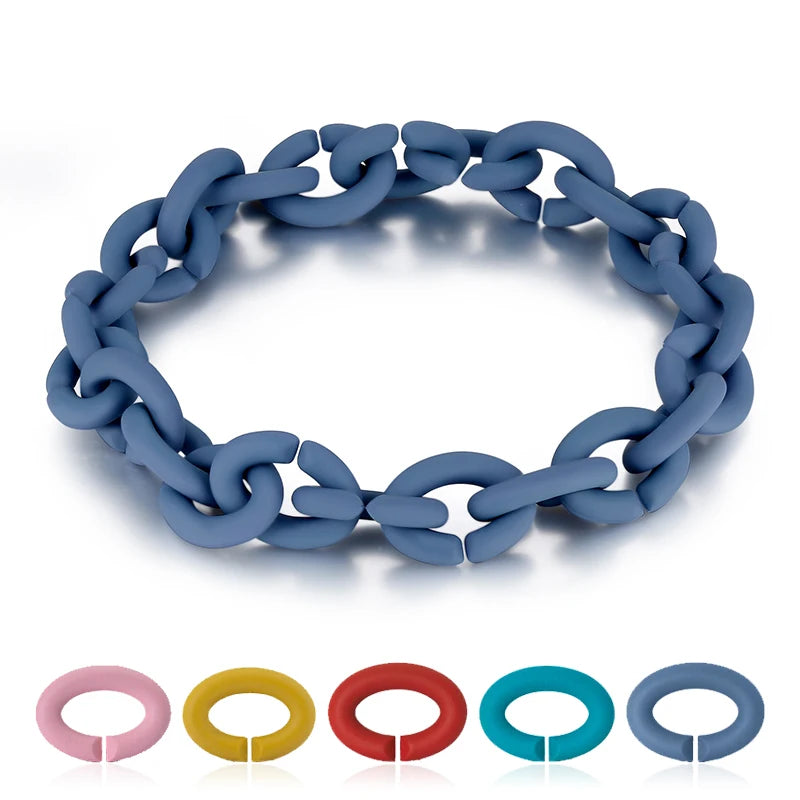 Rubber Bracelets Charm Bracelet Multi-colored Men Women Gift