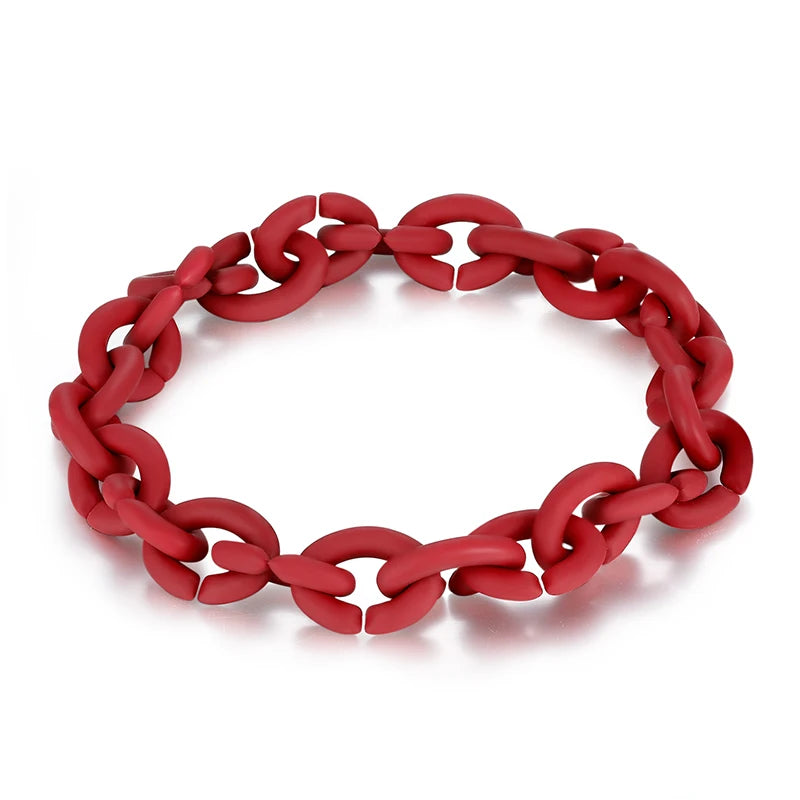 Rubber Bracelets Charm Bracelet Multi-colored Men Women Gift