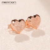 Spring Rose Matte Brilliance Hearts Earrings Sterling Silver Brincos