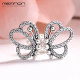 Butterfly Outlines Stud Earrings 925 Sterling Silver Earings