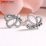 Butterfly Outlines Stud Earrings 925 Sterling Silver Earings