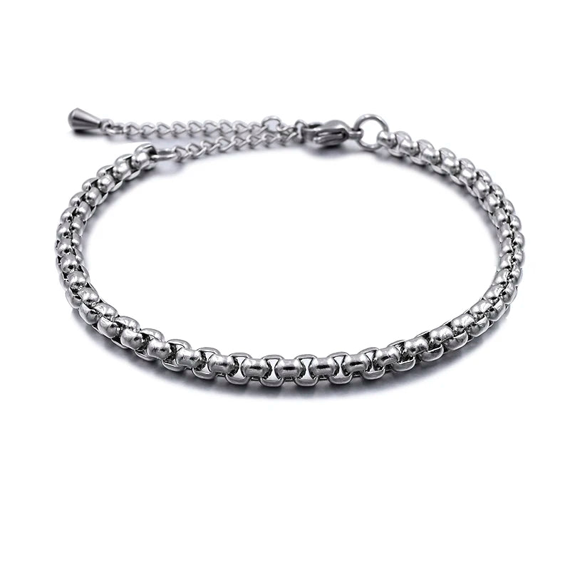 Stainless Steel Beach Anklets Silver Jewelry Leg Ankle Bracelet Men Women Gift