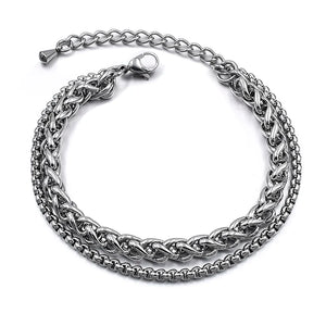 Stainless Steel Beach Anklets Silver Jewelry Leg Ankle Bracelet Men Women Gift