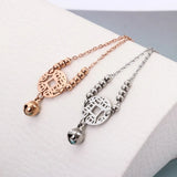 Chinese Ancient Coin Bells Anklet Bracelet Stainless Steel Jewelry