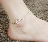 Chinese Ancient Coin Bells Anklet Bracelet Stainless Steel Jewelry