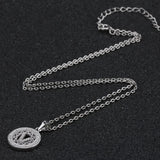925 Silver Initial V Pendant Necklace with Zircon for Women Girls