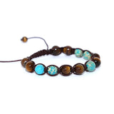Natural Tiger Eye Braid Bracelet Wrap Jewelry Gift