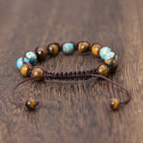 Natural Tiger Eye Braid Bracelet Wrap Jewelry Gift