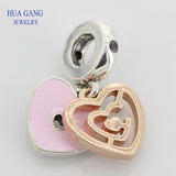 925 Sterling Silver Rose Charm Romantic DIY787801NBP