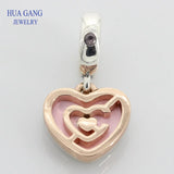925 Sterling Silver Rose Charm Romantic DIY787801NBP