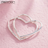 Asymmetric Hearts of Love Hoop Women's Earrings 925 Sterling Silver