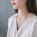Thai 925 Silver Heart Star Necklace Minimalist European Sweater Necklaces