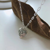 Thai 925 Silver Heart Star Necklace Minimalist European Sweater Necklaces