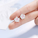 925 Sterling Silver Pink Crystal Cherry Blossoms Bridal Jewelry Set