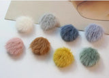50pcs Plush Round Shape Flatback Beads for DIY Earring/Garment