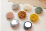 50pcs Plush Round Shape Flatback Beads for DIY Earring/Garment