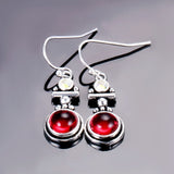 Bohemia 925 Silver Drop Earrings Wedding Party Jewelry