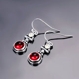 Bohemia 925 Silver Drop Earrings Wedding Party Jewelry