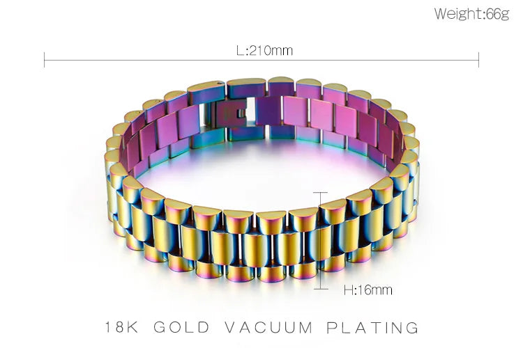 66g Stainless Steel Bracelet Chain 16mm 8.26'' Men Jewelry