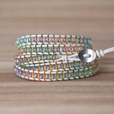 Colorful Rope Crystal Beads Wrap Bracelets Boho Leather Bracelet