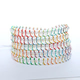 Colorful Rope Crystal Beads Wrap Bracelets Boho Leather Bracelet