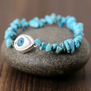 Turquoise Stone Wrap Bracelet Boho Jewelry