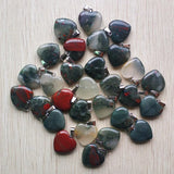 Bloodstone Love Heart Shape Pendants 20mm 50pcs/lot