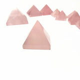 Hot Pink Crystal Rose Quartz Engraved Pyramid Carved Stone