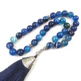 10mm Natural Stone Muslim Prayer Beads Islamic Tasbih Allah Prayer Beads