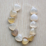 Natural Stone Heart Beads 16mm for Jewelry Making 23pcs/lot