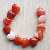 Natural Stone Heart Beads 16mm for Jewelry Making 23pcs/lot