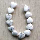 Natural Stone Heart Beads 16mm for Jewelry Making 23pcs/lot