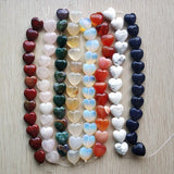 Natural Stone Heart Beads 16mm for Jewelry Making 23pcs/lot