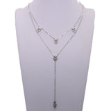 925 Silver CZ Skull Pendant Necklace Punk Jewelry