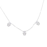 925 Silver CZ Skull Pendant Necklace Punk Jewelry