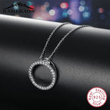 925 Silver December Birthstone Necklace Round Pendant