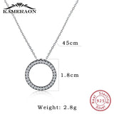925 Silver December Birthstone Necklace Round Pendant