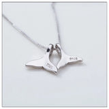 925 Sterling Silver Pendant Necklace for Women Long Chain Collarbone Jewelry