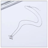 925 Sterling Silver Pendant Necklace for Women Long Chain Collarbone Jewelry