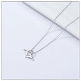 925 Sterling Silver Pendant Necklace for Women Long Chain Collarbone Jewelry