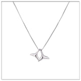 925 Sterling Silver Pendant Necklace for Women Long Chain Collarbone Jewelry