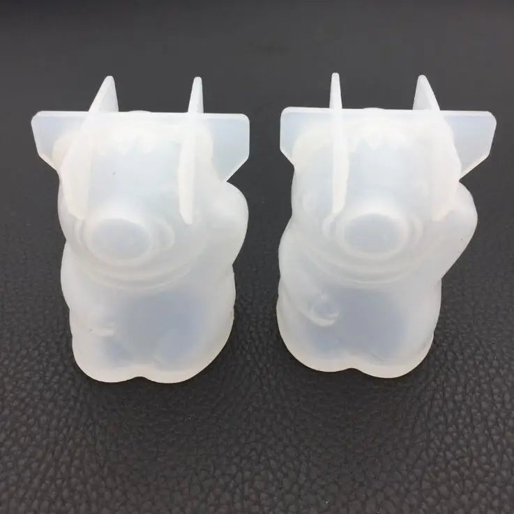 2019NEW Crystal Epoxy 3D Mirror Pig Mold