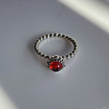 925 Silver CZ Princess Wedding Ring for Women